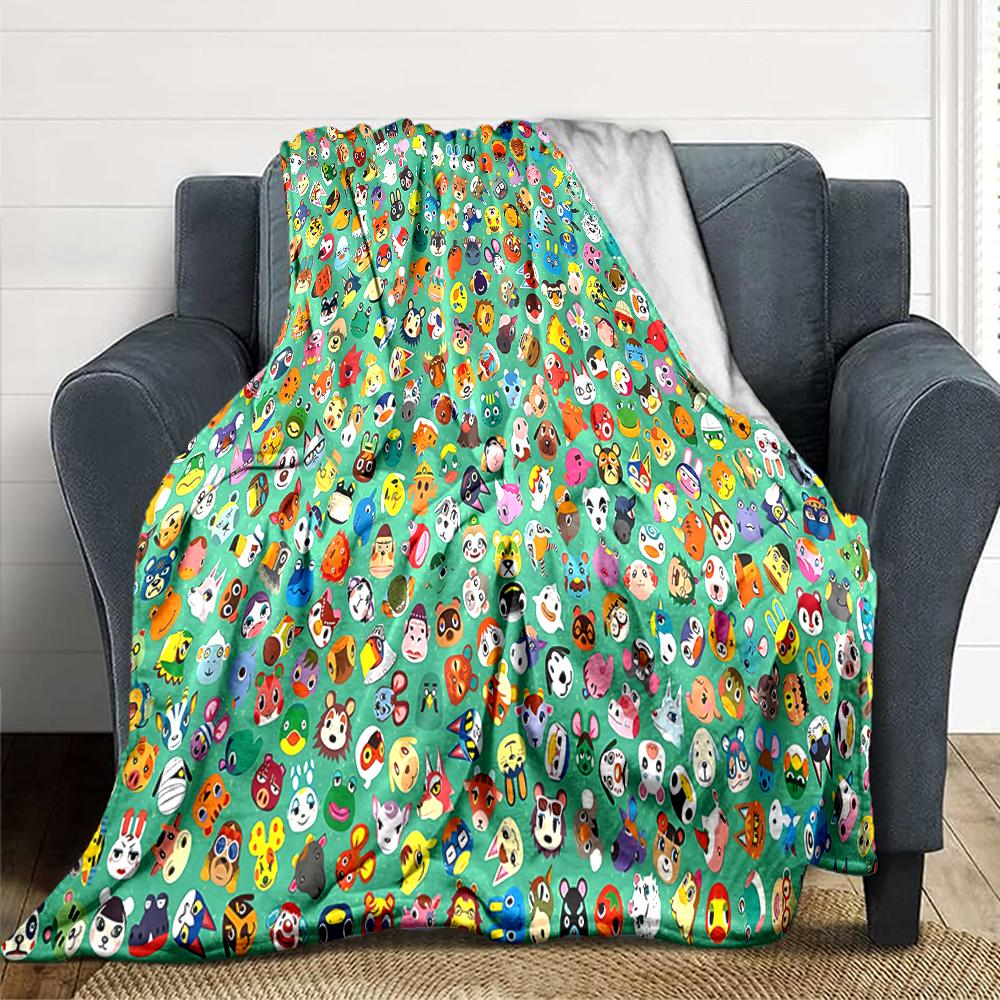 Animal Characters Blanket Soft Throw Blanket For Home Bedroom Bed Sofa Travel Office Solid Christmas Blanket