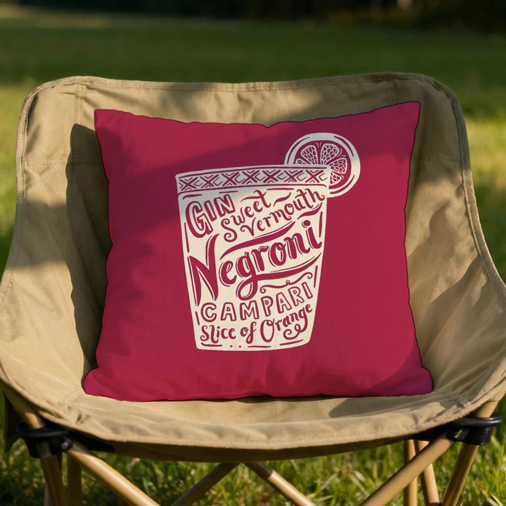 Negroni Cocktail Cushion Cover Soft Reversible Durable Pillow Cover MultiScene Use for Home Car Daily Comfort