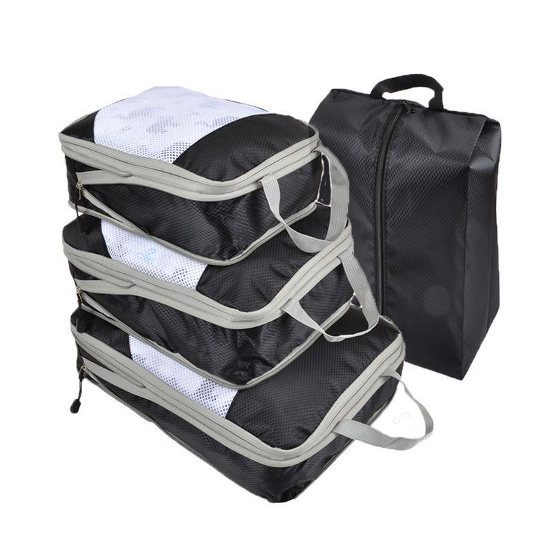Waterproof Cross-Border Travel Three-Piece Compressible Clothes & Underwear Storage Bag Set