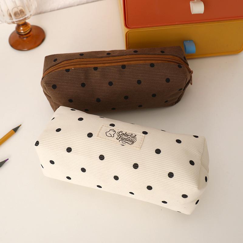 Korean Pattern Pencil Case With Polyester Material For School And Stationery Storage