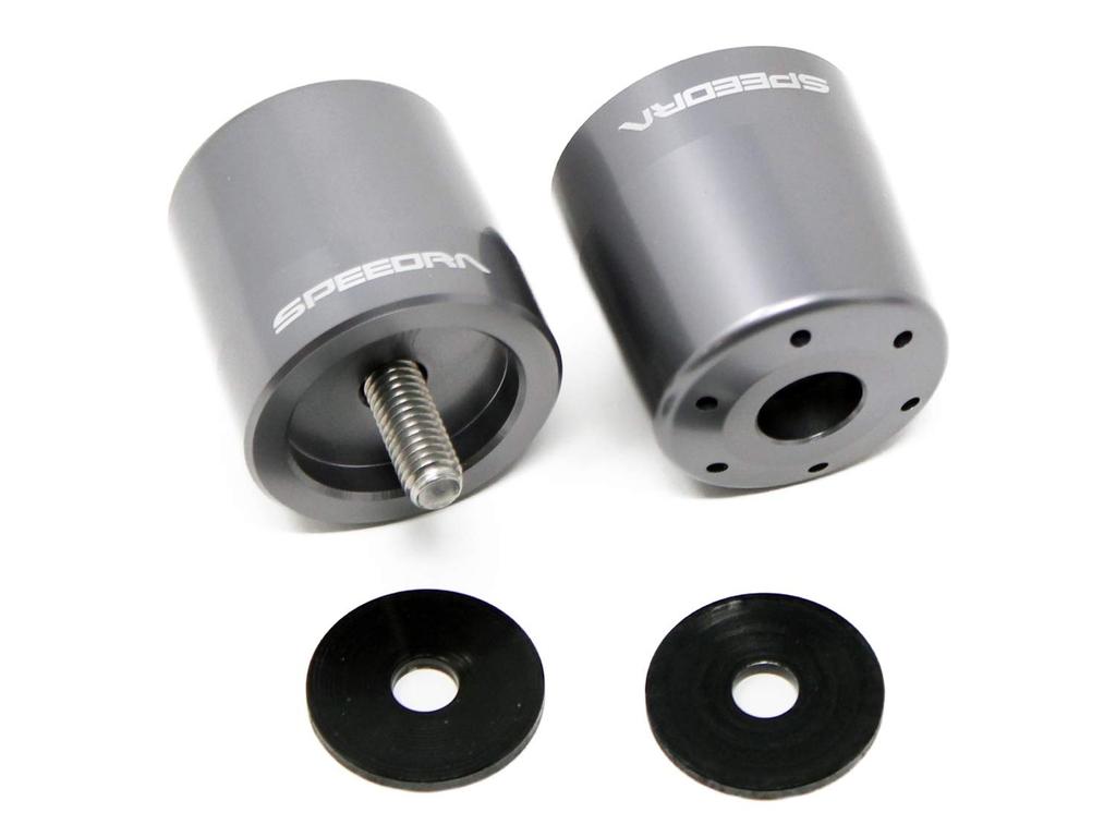 Speedra SSK Aluminum Bar End Type B Color: Titanium Yamaha XMAX