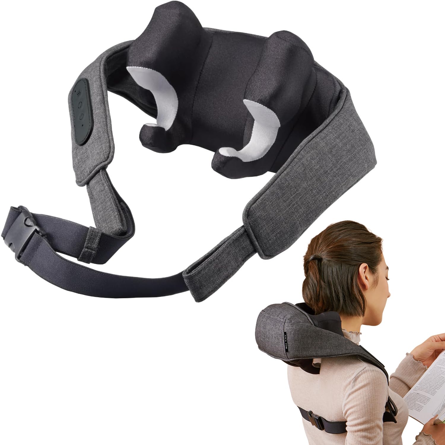 

Массажер для шеи Atex Lourdes, Без рук, Темно-серый, AX-HP165dg, Сделано в Японии