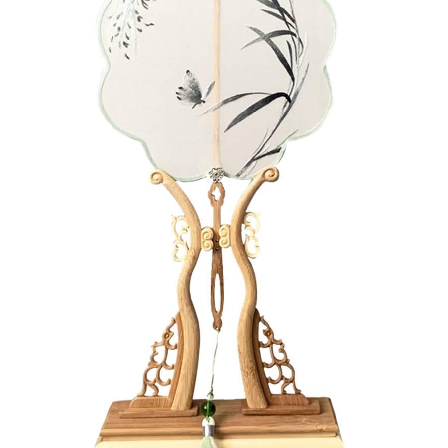 Ancient Style Chinese Embroidered Round Fan for Hanfu and Cheongsam