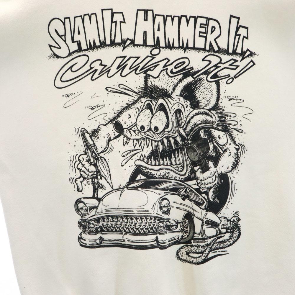 ONEITA 90s Old USA Made Rat Fink Long Sleeve Print Sweat Men's Used