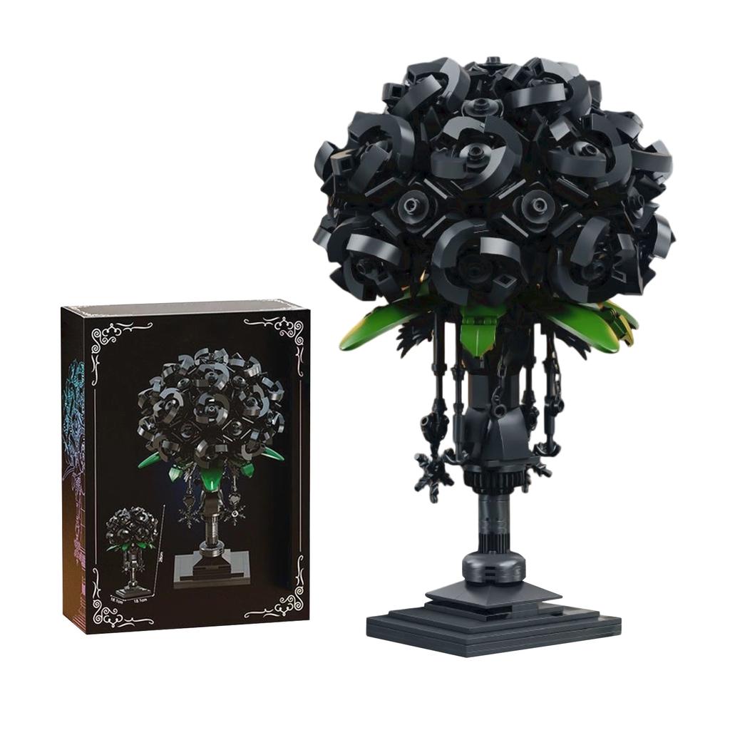 Flower Bouquet Building Set - Artificial Flowers Creative Desktop Decoration Puzzle Toy for Teens and Adults