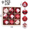 9Pcs/set Xmas Baubles Christmas Ball Ornament Plastic Christmas Decorations
