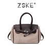 New High-end Contrasting Color Platinum Bag Portable Shoulder Oblique Span Women's Bag