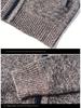 Men's Korean Style Loose Plus Size Fleece-Lined Cardigan Sweater - Solid Color, Autumn/Winter