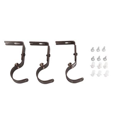 3Pcs Curtain Rod Hook Holder Iron Bracket Universal Design Home Decoration for Bedroom