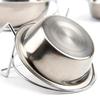 Puntos Pet Stainless Steel Dog Bowl Cage Crate Hanging Food Dish Water Feeder with Hook