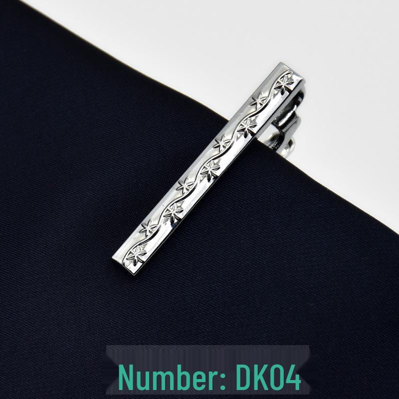 Men's 4cm Korean Style Silver Tie Clip - Suit & Shirt Accessory