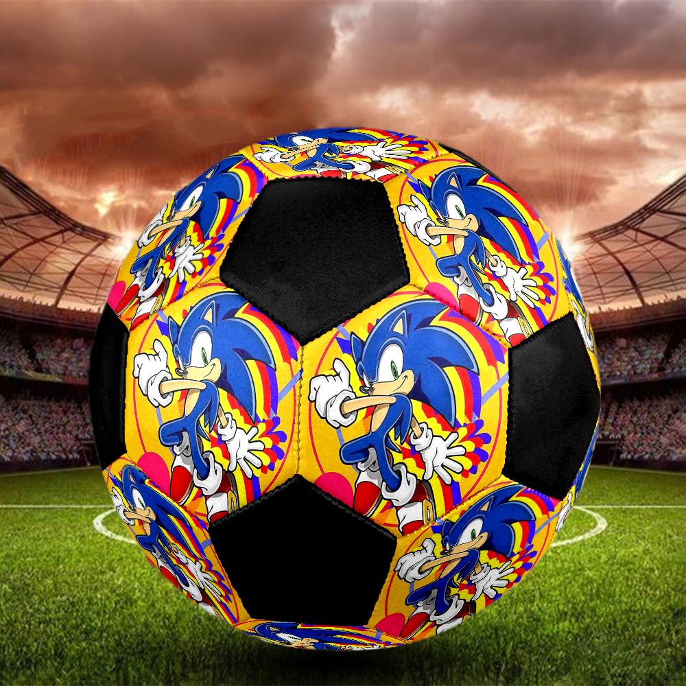 Sonic the Hedgehog2 Soccer Ball Colorful All Ages Machine Stitched PVC Competition Ready Durable High-Bounce.SIZE5