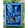 Generic Iconic Ghost Mansion Poster Themed Ornament - Gothic Retro, Blue, Plastic, 2" Tall - Unique 2D Resin Plastic Design