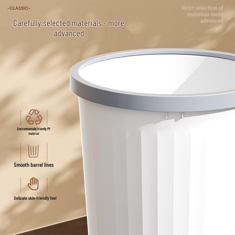 Large Capacity Lidless Waste Paper Basket for Home: Stylish and Durable for Living Room, Kitchen, Bedroom, Bathroom, and Dorm.