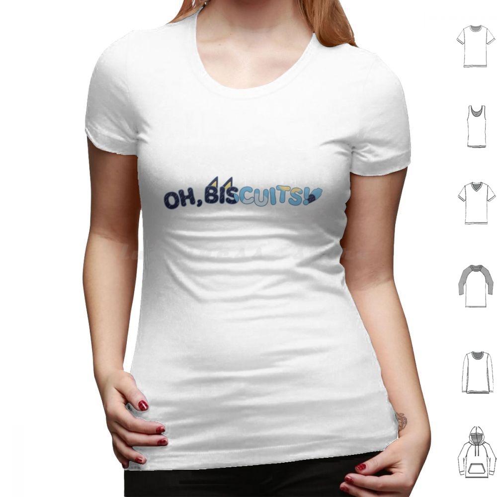 Oh Biscuits T Shirt Cotton Men Women DIY Print Bandit Oh Biscuits Biscuits Kids Tv Australian Chilli Bingo Blue Dog Puppy