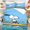 Happy Little Dog Duvet Cover Snoopy Set For Children Cartoon Anime Comforter King Size Bedding Queen And Twin,3D Printed Quilt