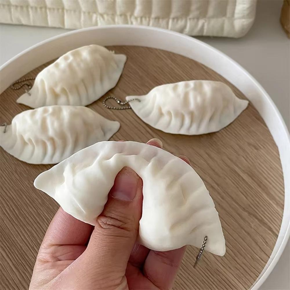 3D Bag Pendant Simulation Food Pinch Toy Mini Dumplings Keychain  Gift