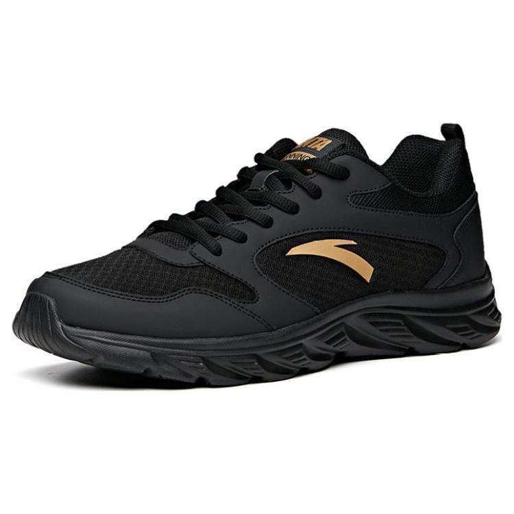 New Anta Slip Resistant, Breathable, Lightweight Low Top Running Shoes Men's Black Gold 912525502F-4