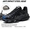 Air Cushion Safety Shoes Men Steel Toe Sneaker Puncture Proof Sport Work Shoes Man Safety Boots Black Male Work Boots Plus Size