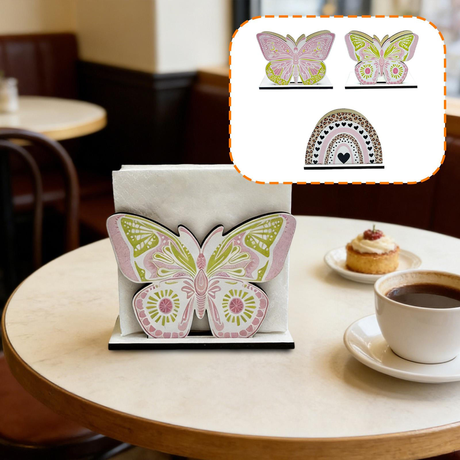 

Napkin Holder Stand Modern Tabletop Decorative Rack Tissue Dispenser Vertical for Party Style D