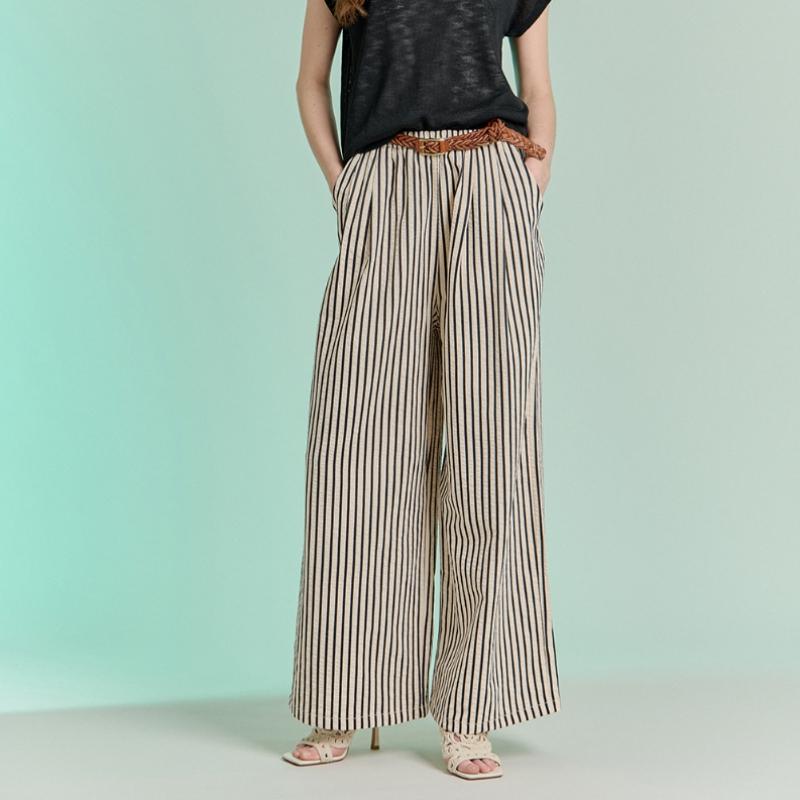 Maxza Seersucker Banding Wide Pants Zd06ql006on