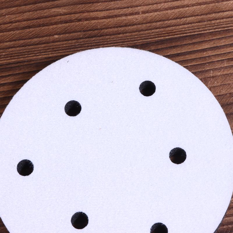 Almohadilla de Interfaz 5 Pulgadas 6 Agujeros Velcro Esponja Suave Almohadilla Amortiguadora Para Disco de Lijado Almohadillas para Lijadora Orbital