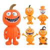Statuetta Uomo Zucca Decorazione Zucca di Halloween Resina Scultura Zucca Spettrale per Decorazione da Tavolo da Interno Esterno Mensola