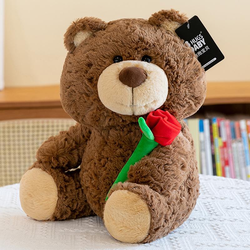 

New Cute Teddy Bear Plush Toy Doll Rose Bear Gift for Girlfriend Valentine s Day Birthday 28 cm (0.27kg)