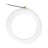 White Cable Pulling Tool 15m Length Wire Threader Flexible Fish Tape Puller  Construction Workers