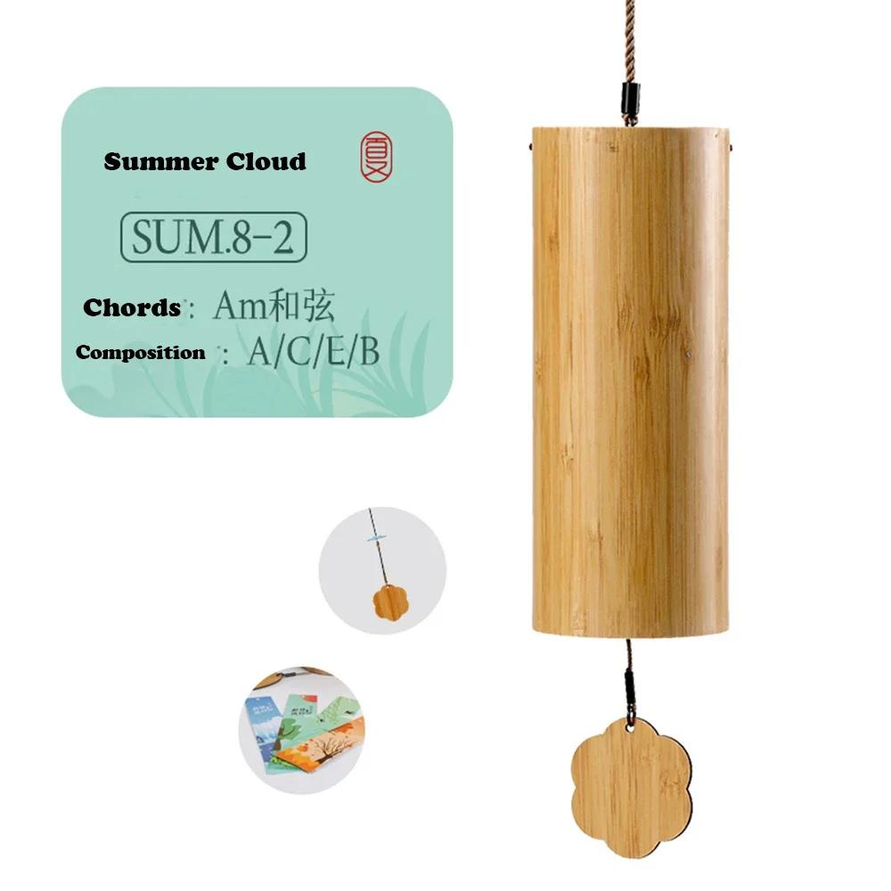 

1шт бамбуковые восьмитональные аккорды колокольчики из натурального бамбука колокольчики из натурального бамбука украшение для садового павильона медитация и релаксация