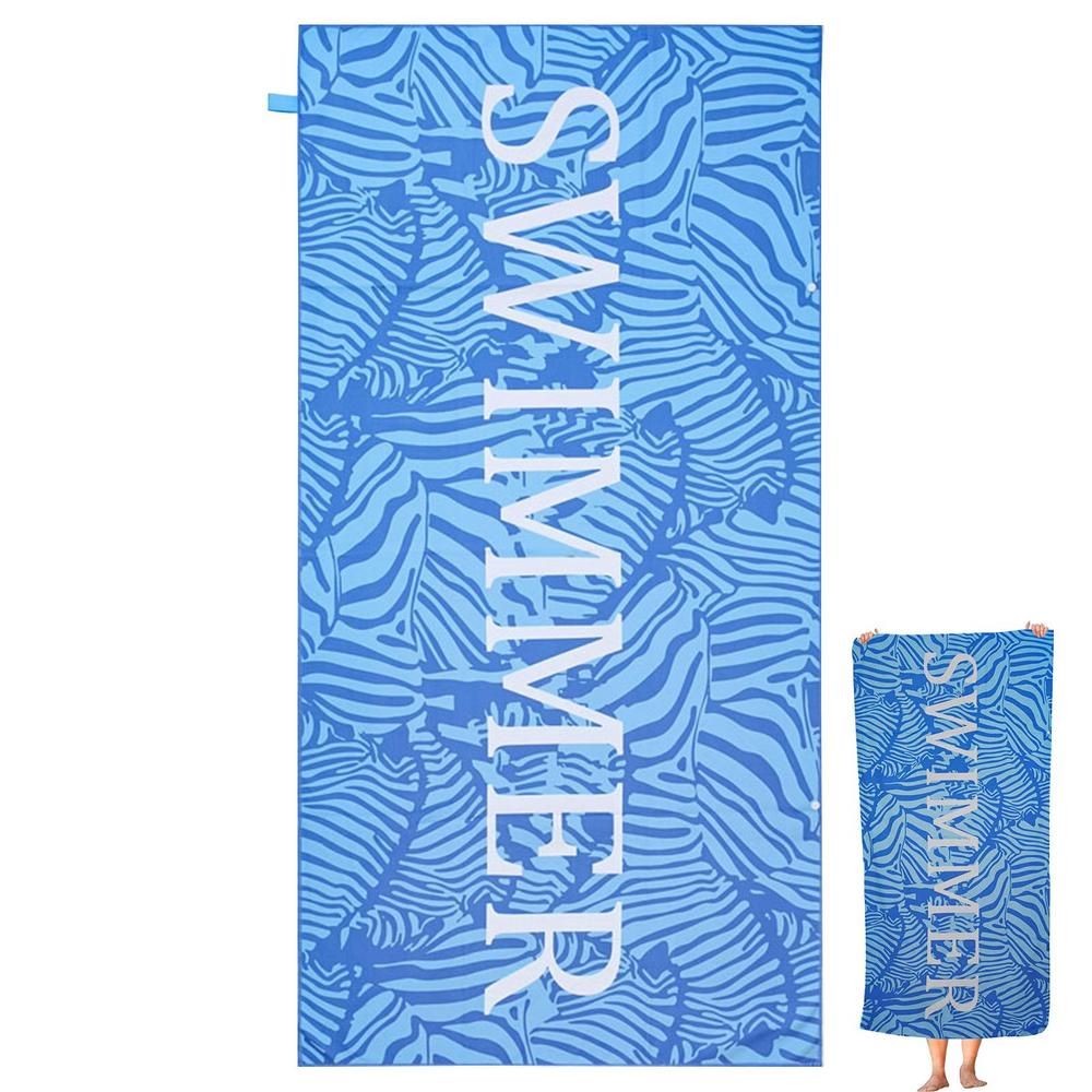 Microfiber Camping Towel 59 X 27.5 Inch Sand Proof Quick Dry Towel Reversible Towel For Travel Sport Swimming Camping Picnic