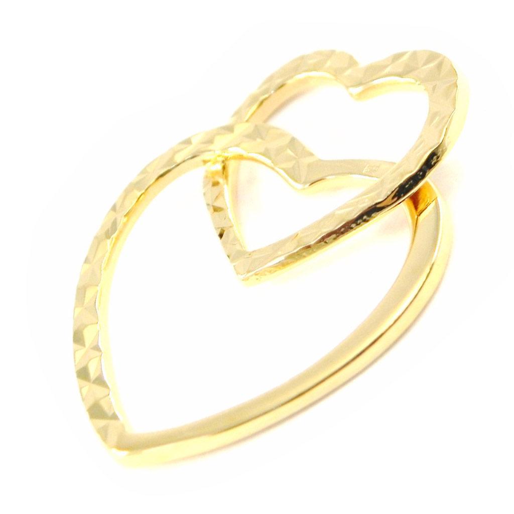 Les Trésors De Lily [D9539] - Gold Plated Pendant 'Love Love'