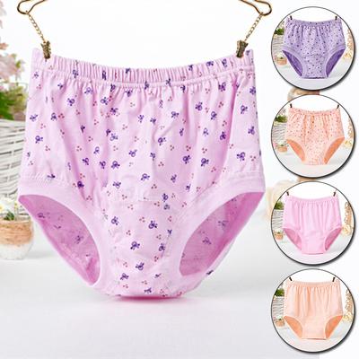 Damen-Slip, hohe Taille, Baumwolle, atmungsaktiv, Unterwäsche, Unterhose, bequem, Übergröße, weich