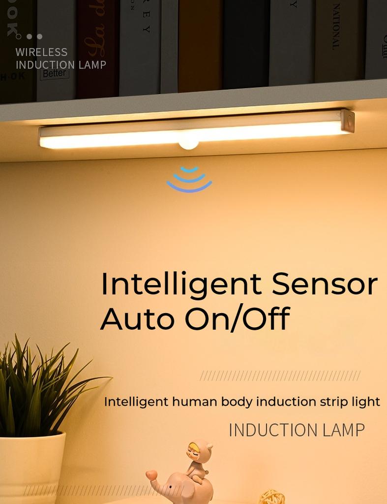 Cabinet Lights LED Light Motion Sensor LED Wireless Lamp USB Night Light For Home Kitchen Cabinet Bedroom Wardrobe Lighting