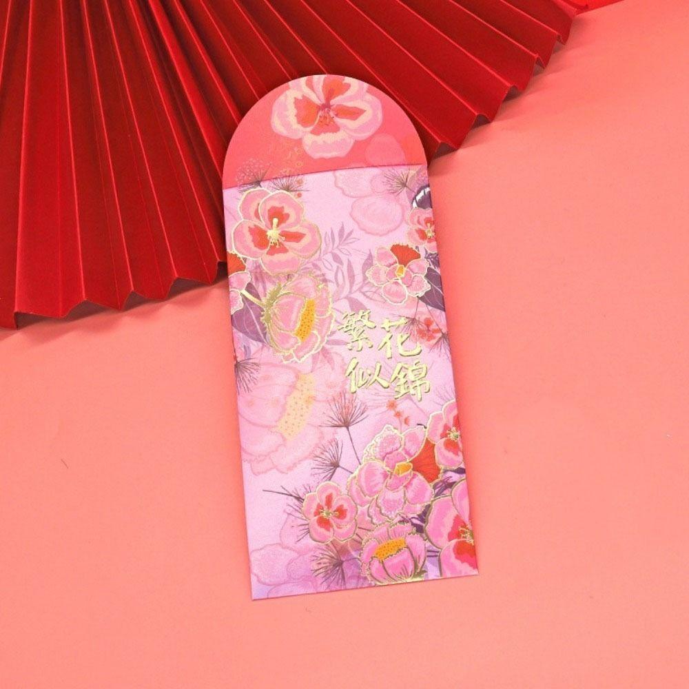 6Pcs Traditional Lucky Red Pocket Chinese Style Money Packets New Year Red Envelope  New Year