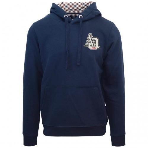 Aquascutum Herren AQ 1851 Patch Logo Hoodie