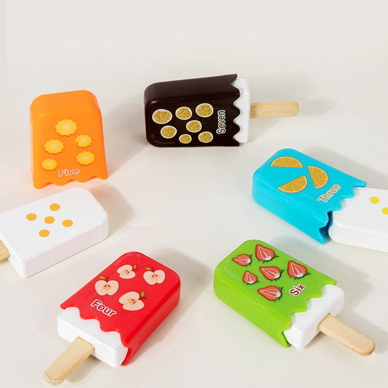 Little Good Egg Popsicle Math Puzzle - Colorful Educational Wooden Toy for Parent-Child Fun