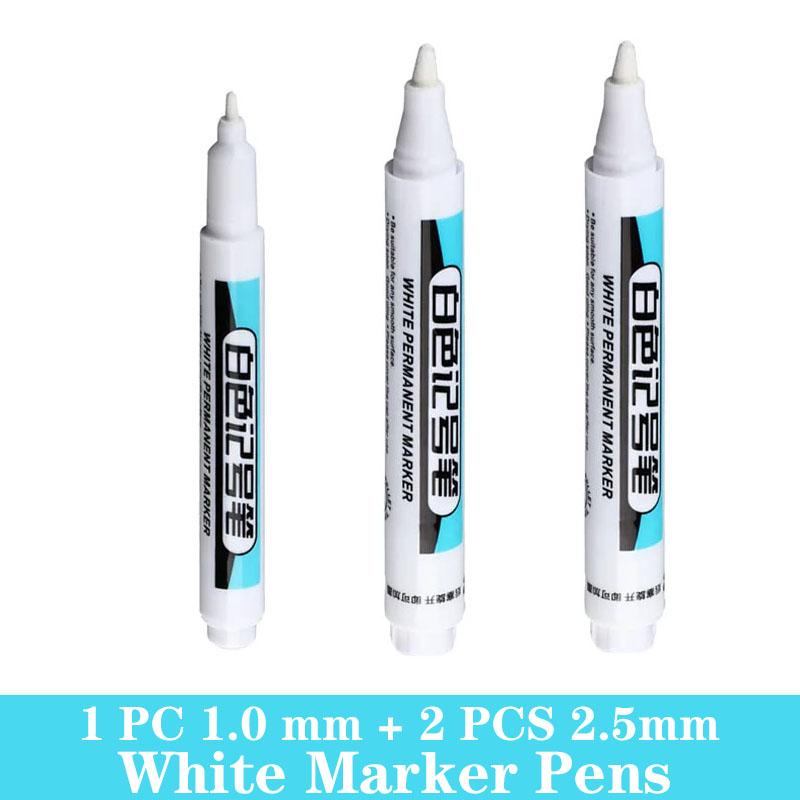 3/5 PCS White Permanent Paint Marker Set for Wood Rock Plastic Leather Glass Stone Metal Canvas Art Supplies Painting Supplies