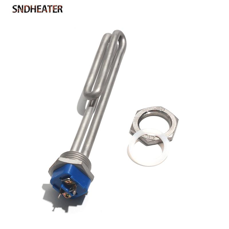 SNDHEATER DN25 G1 Závit BSP Ohřívač vody Odpor 120V 240V Nerezová ocel Ponorný Solární topný prvek 1000W 2000W 2500W