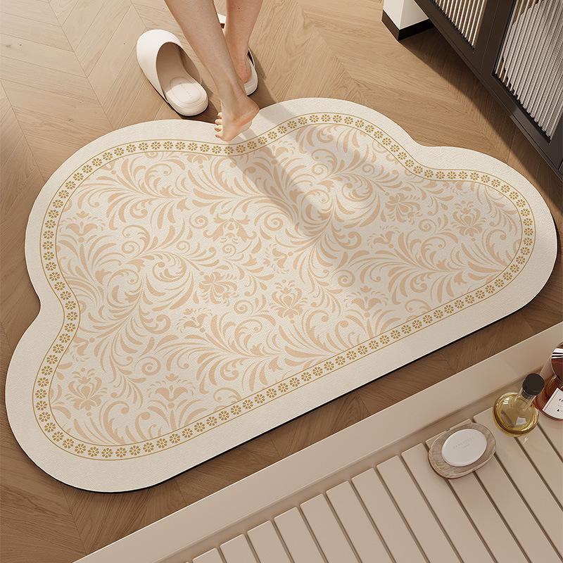 High-End Irregular Diatomaceous Earth Non-Slip Bathroom Doormat - Water-Absorbent, Quick-Drying Fußpad