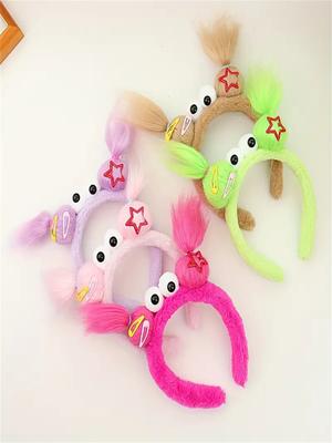 Spring and Summer New Ugly Baby Headband Weird Ears Cute Headband Girl Heart Dopamine Cartoon Plush Funny Headband Hair Accessories Headdress Fo