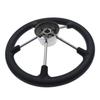 5-Spoke Non-Slip Anti-Sweat Marine Accessories Stainless Steel Boat Steering Wheel with Black Polyurethane Foam