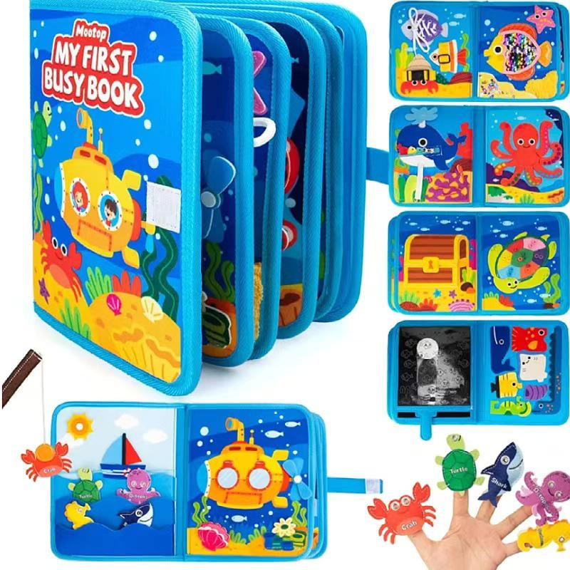 Dinosaur Animal Farm Quiet Book for Early Childhood Education