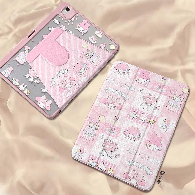 Melody Dot Acrylic IPad Case 11 Inch Air Rotating Pencil Holder