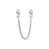 Galaxy Star Cluster Minimalist 925 Silver Cubic Zirconia Safety Chain Women Jewelry 790011C01