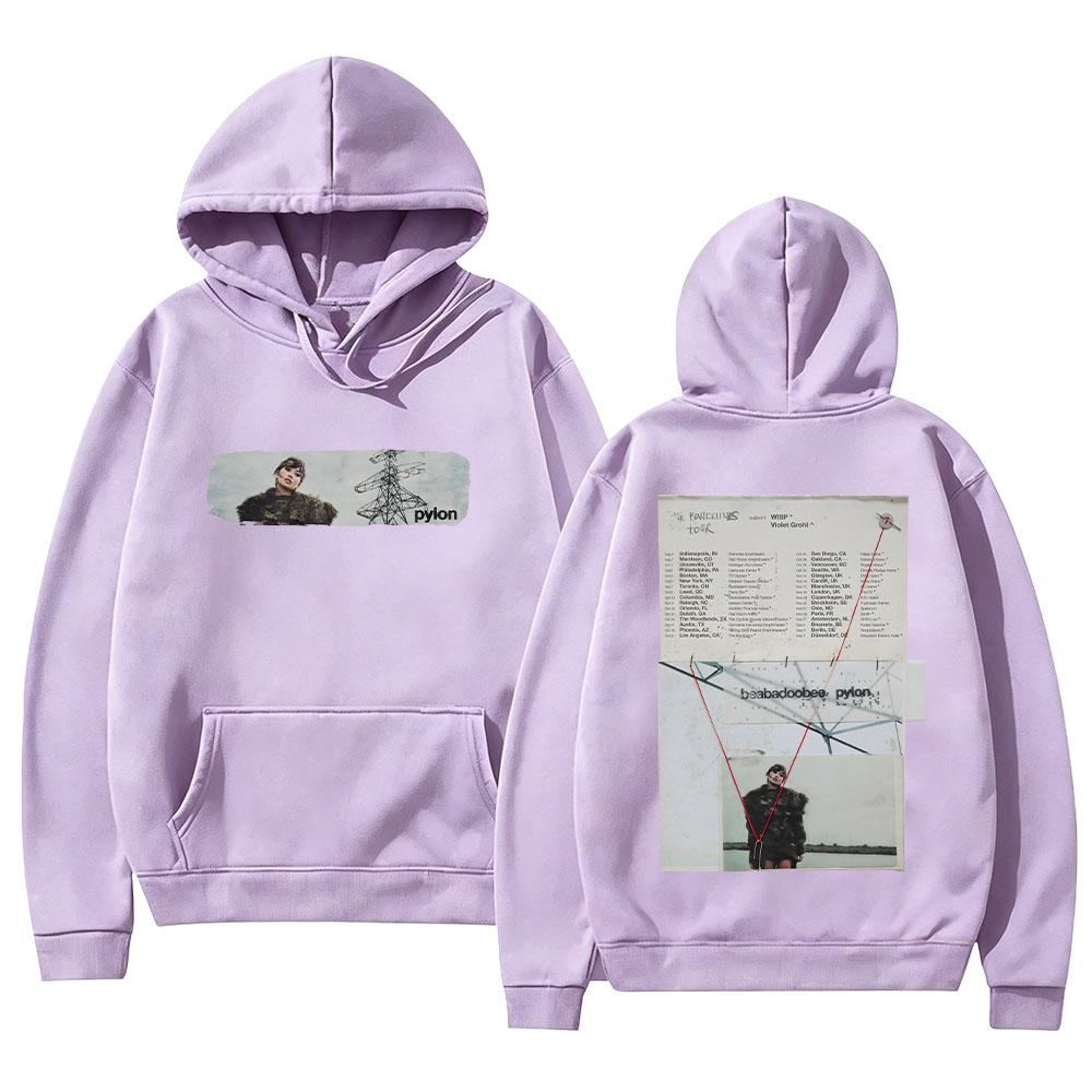 Beabadoobee The Powerlines Tour ‘26 Hoodies Retro Vintage Print Sweatshirts Men Womrn Fashion Casual Long Sleeve Loose Pullovers