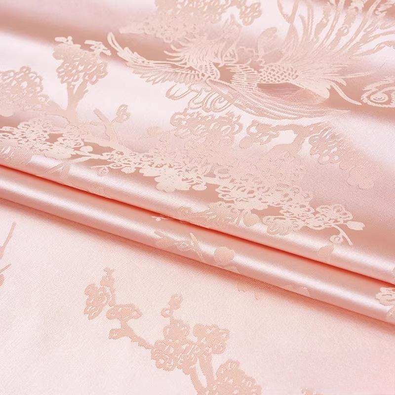 Wide 150cm Acetate Satin Jacquard Fabric Chinese Style Glossy Silk Jacquard Cloth For DIY Sewing Dress Shirt Apparel Cheongsam