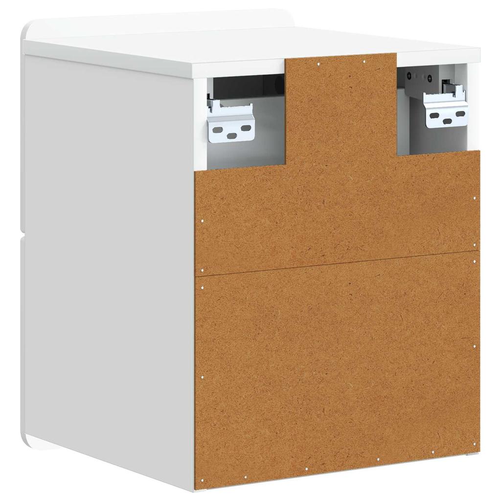 Wall Mounted Nightstand 2 pcs White 33 x 34.5 x 43 cm