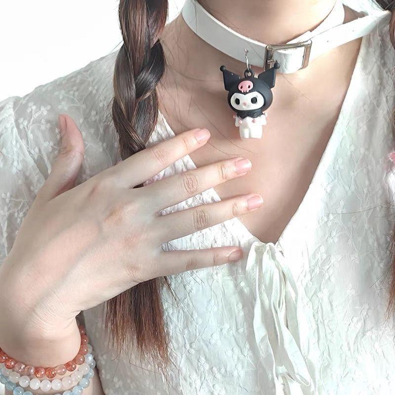 European and American cross-border y2k babes butterfly leather collar punk rock choker collarbone chain necklace foreign trade jewelry