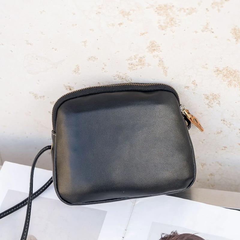 Winter New Women's Fashi Lightweight Matte Cowhide Leather Crossbody Mini Bag - Travel Compani Cold Weather Shoulder Purse